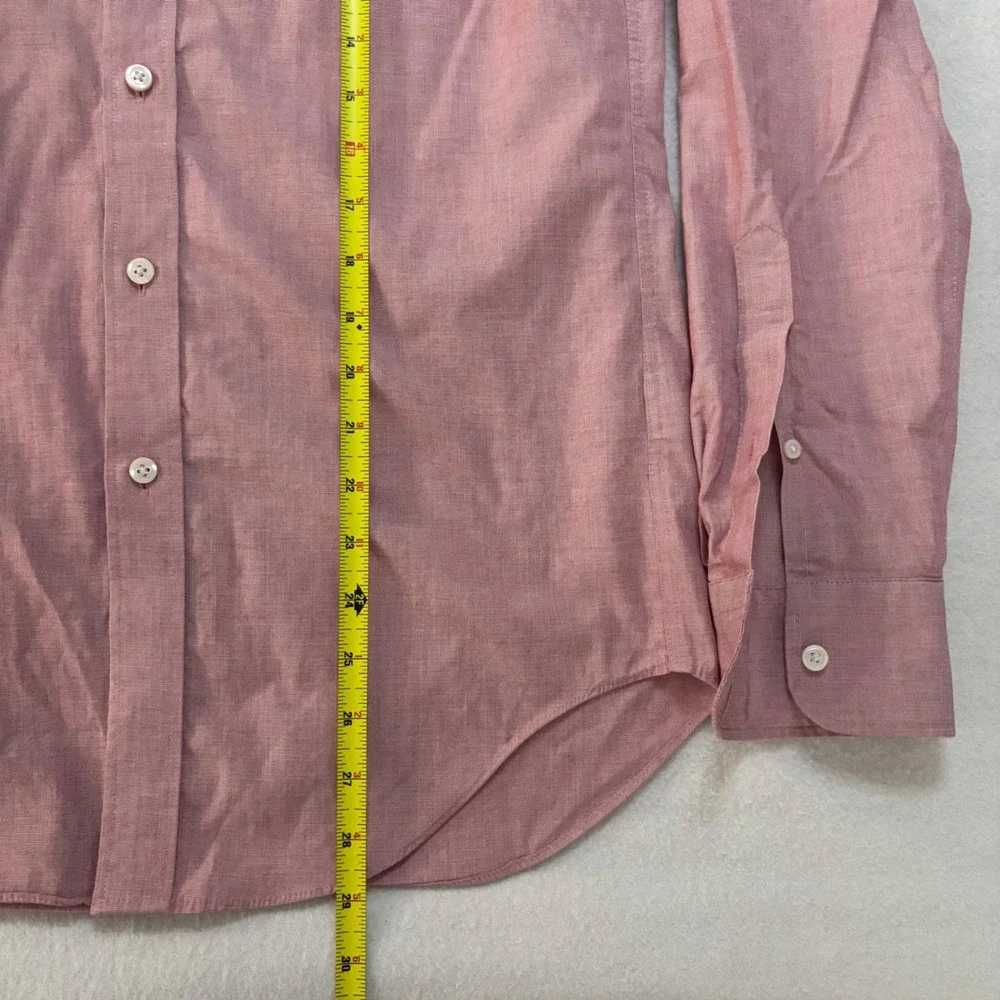 J.Crew Flex Wrinkle Free Slim Fit Shirt Mens Small Red White Micro Pattern